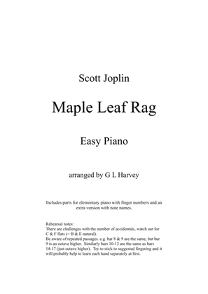 Book cover for Maple Leaf Rag (Easy Piano)