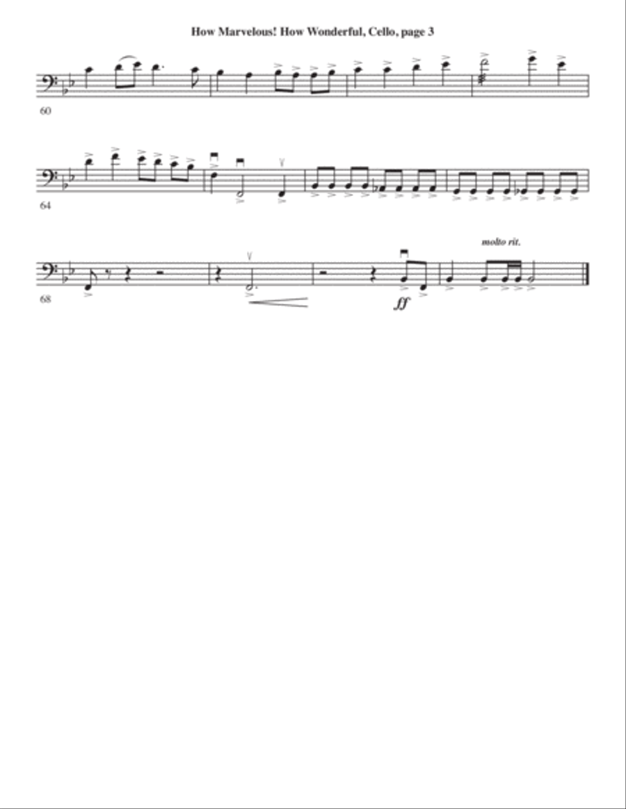 How Marvelous! How Wonderful! 4-Part scores gallery preview page 66