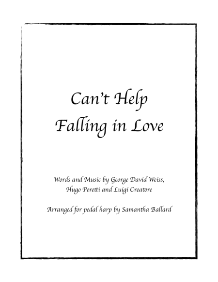 Can't Help Falling In Love - Harp Solo