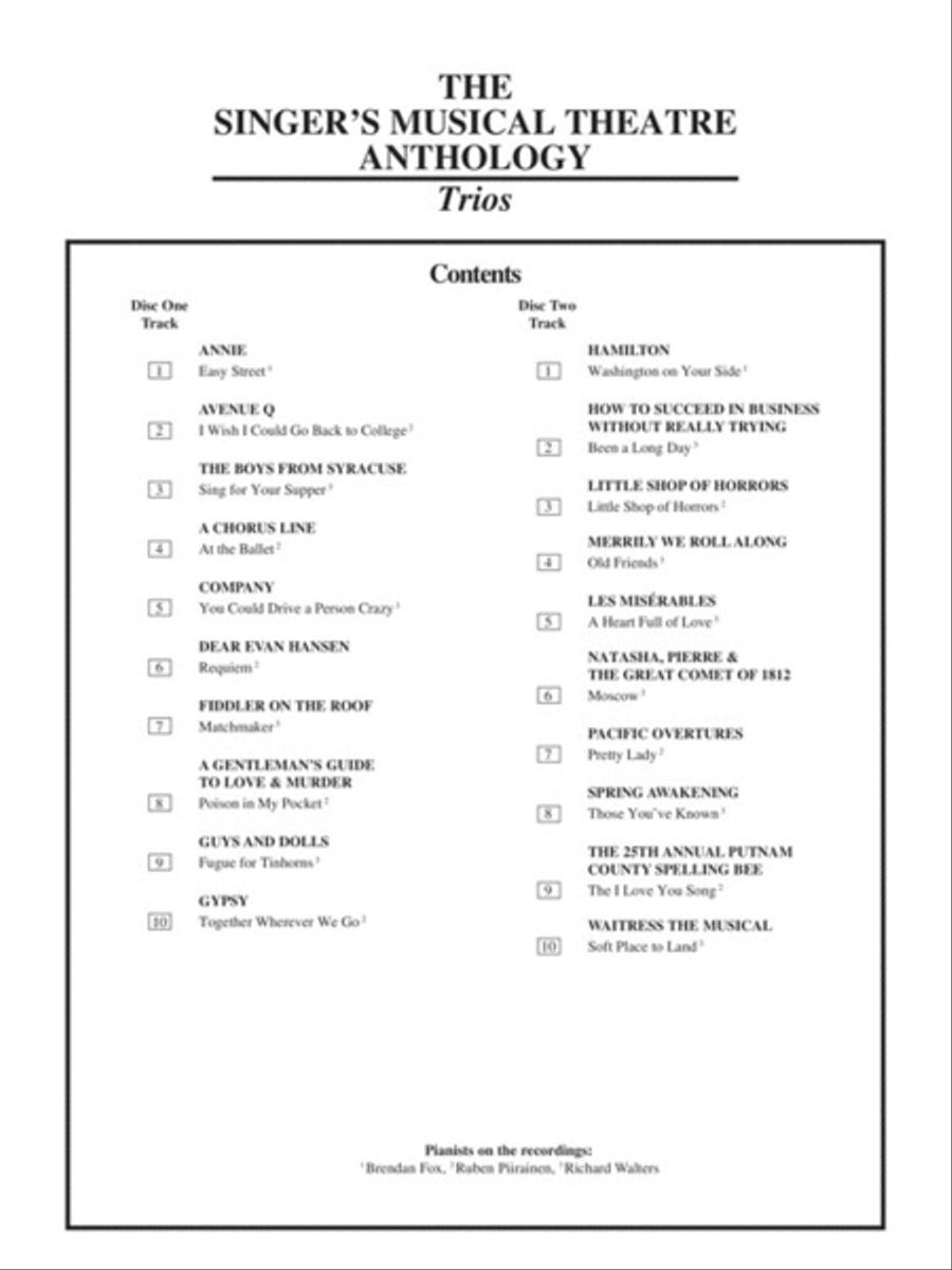 Singer's Musical Theatre Anthology - Trios Voice scores gallery preview page 2
