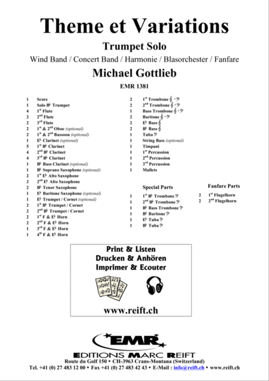 Thema und Variationen Concert Band scores gallery preview page 2