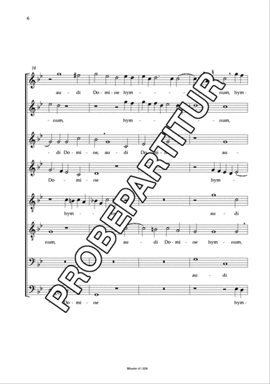 Audi, Domine, hymnum Audi, Domine, hymnum SSAATTBB scores gallery preview page 7