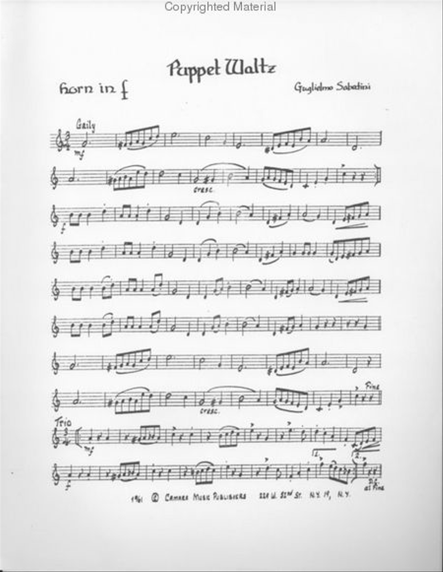 Puppet Waltz Puppet Waltz Horn scores gallery preview page 2