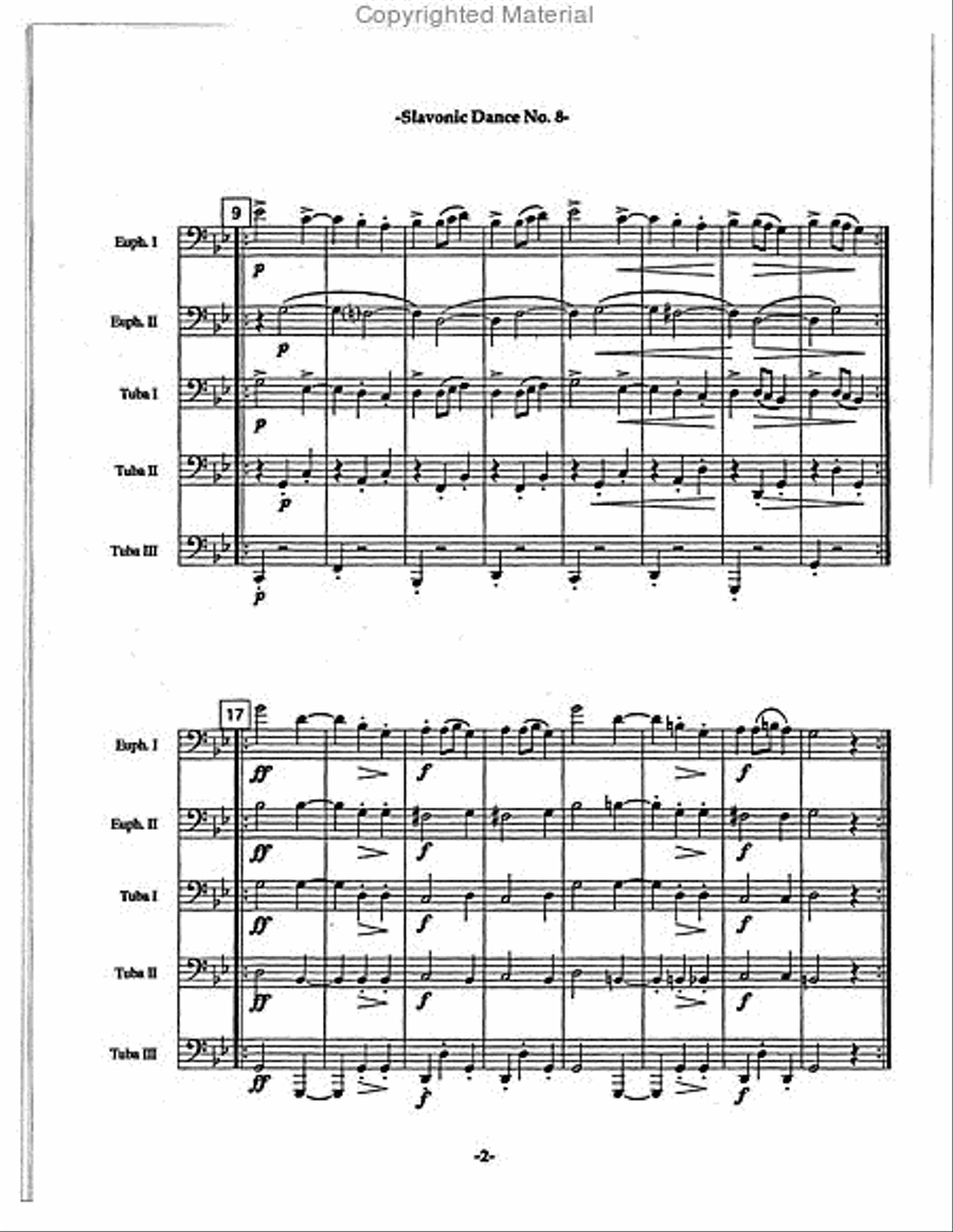 Slavonic Dances Op. 46 No. 8 Large Ensemble scores gallery preview page 3