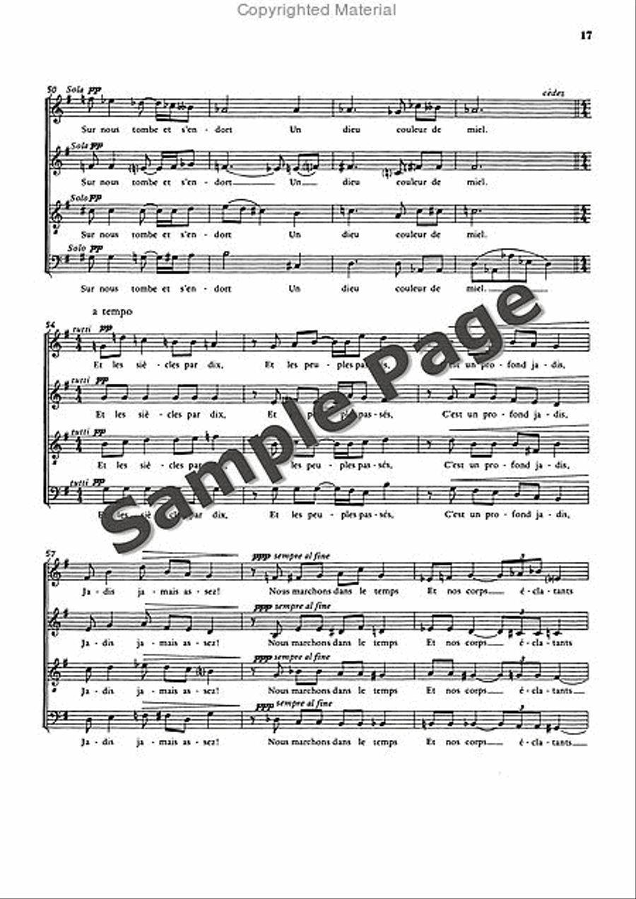 3 Poemes of Paul Valery SSAATTBB scores gallery preview page 18