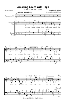 Amazing Grace (SATB Choir), with Taps (Bugle)