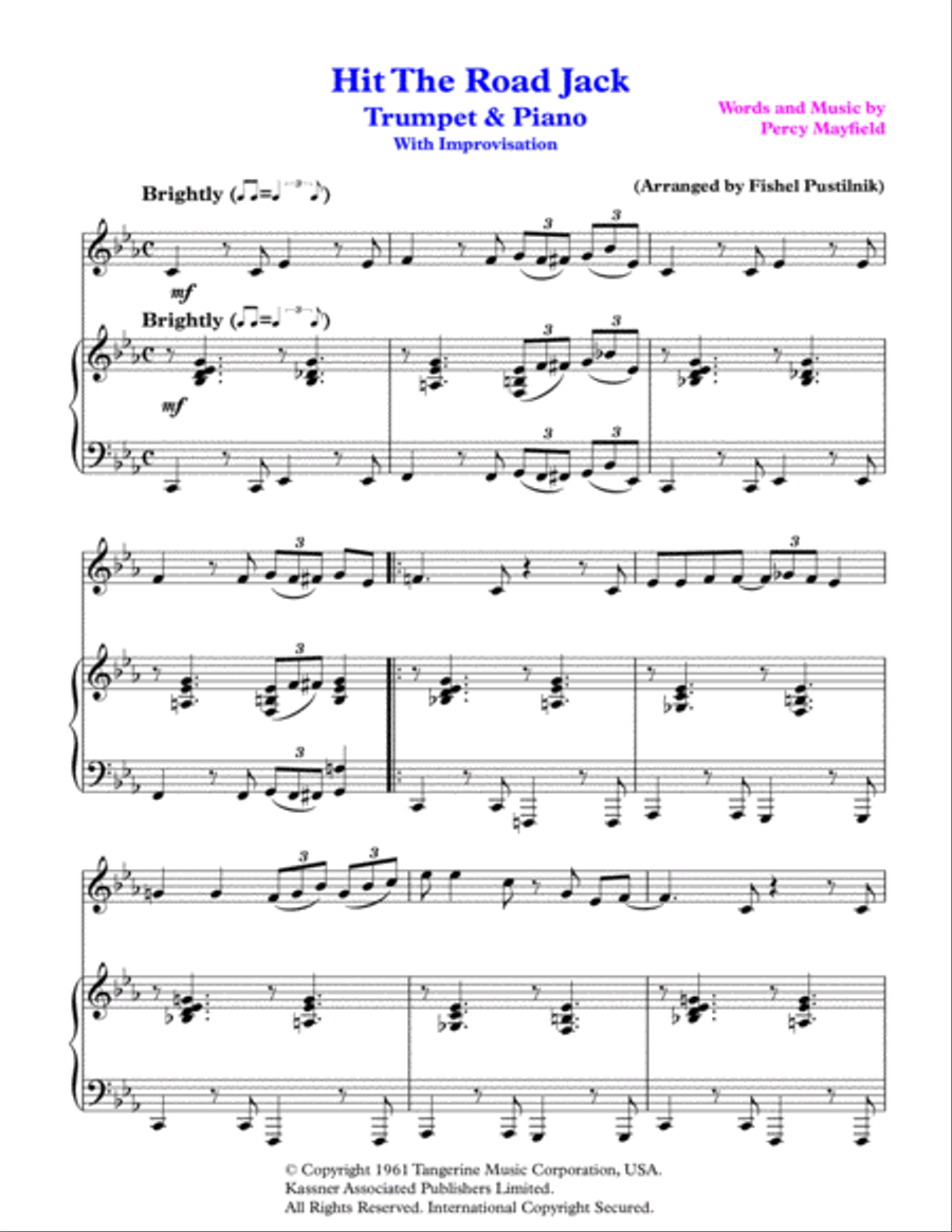 Hit The Road Jack Trumpet Solo scores gallery preview page 2