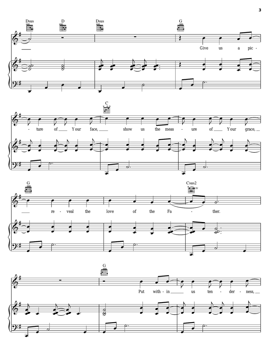Hearts Of Servants Piano, Vocal, Guitar scores gallery preview page 3