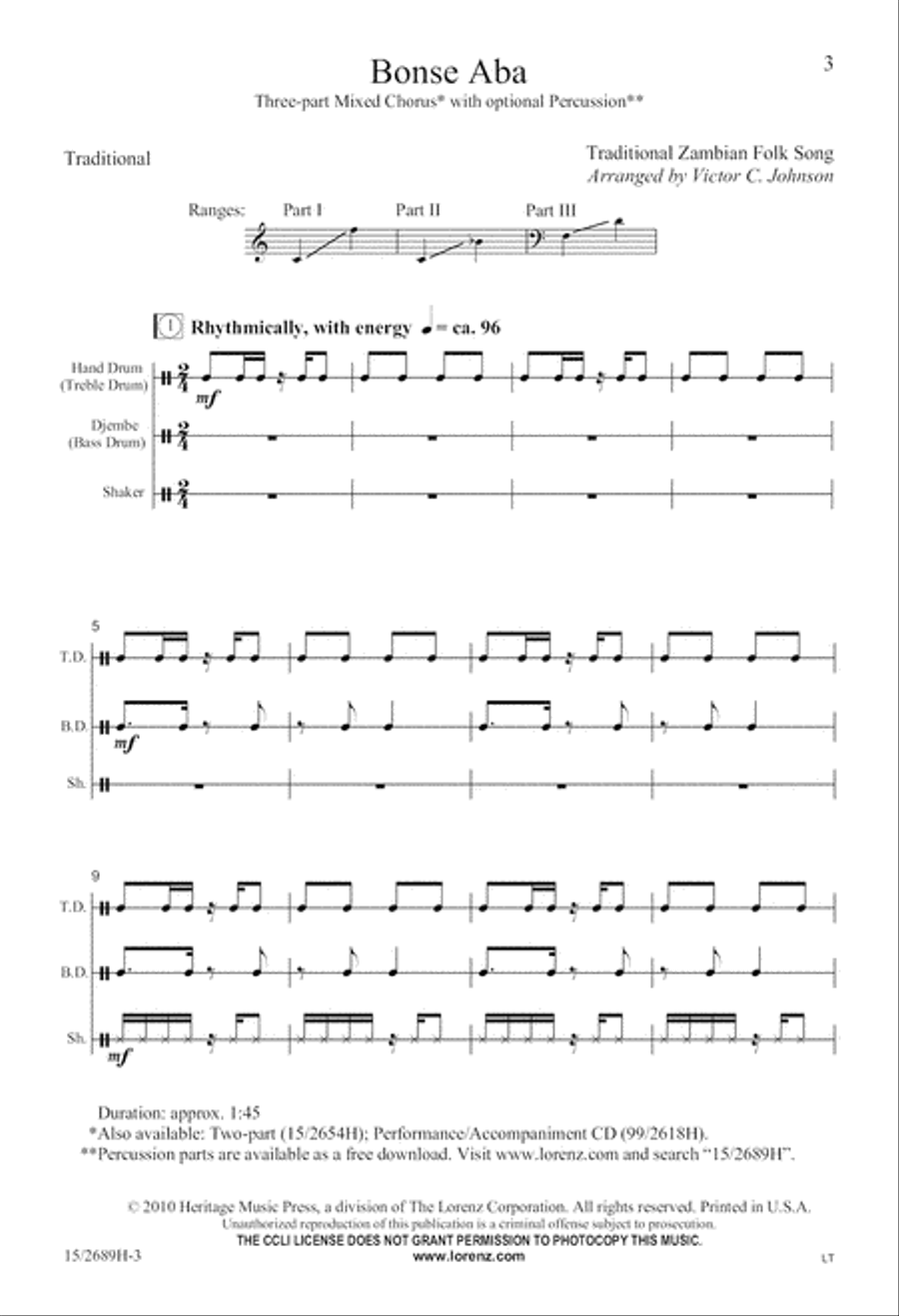 Bonse Aba 3-Part scores gallery preview page 4