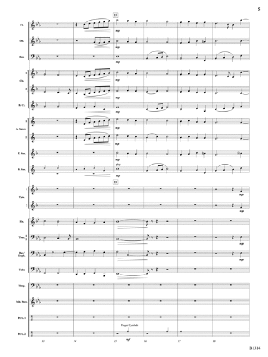 Fantasia on a Christmas Carol: Score Concert Band scores gallery preview page 5