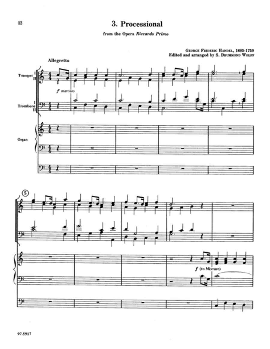 Three Processionals Trombone scores gallery preview page 5