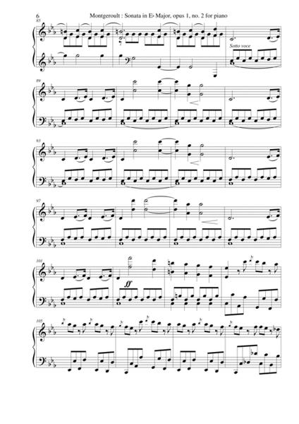 Hélène de Montgeroult : Piano Sonata in Eb major, opus 1 no. 2