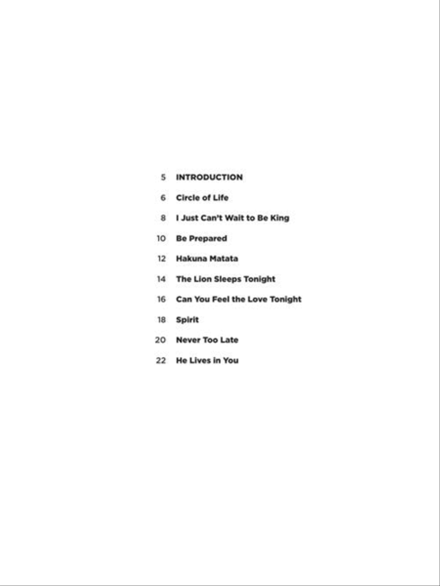 The Lion King – Super Easy Songbook Easy Piano scores gallery preview page 3