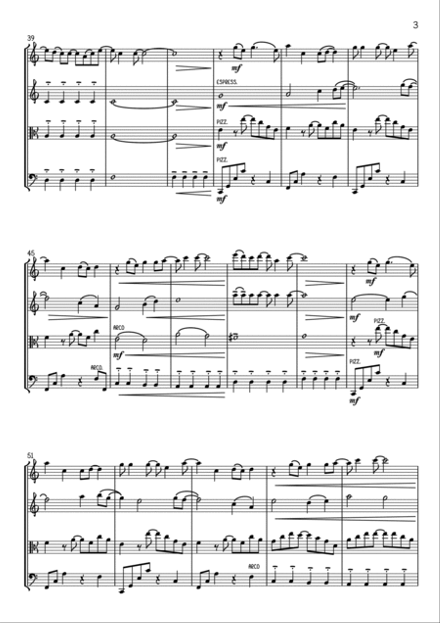 Half The World Away Half The World Away String Quartet scores gallery preview page 3