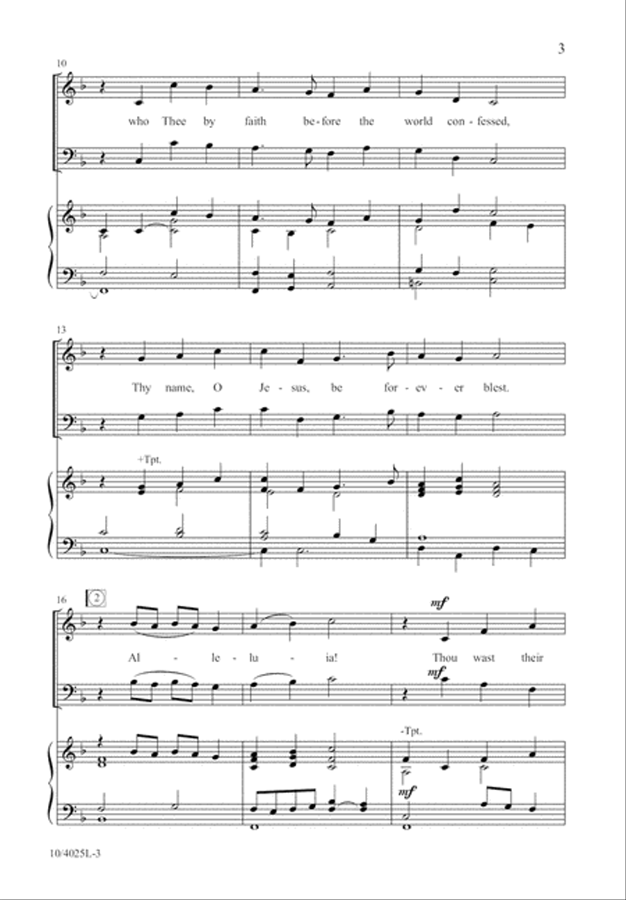 Tribute to the Saints 4-Part scores gallery preview page 3