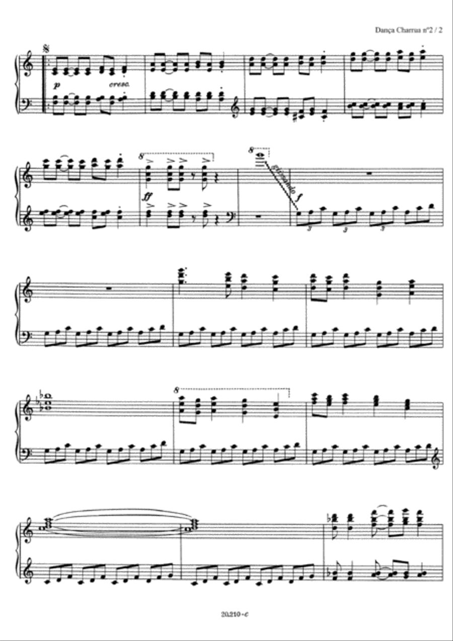Dança Charrua n. 2 Piano Solo scores gallery preview page 4