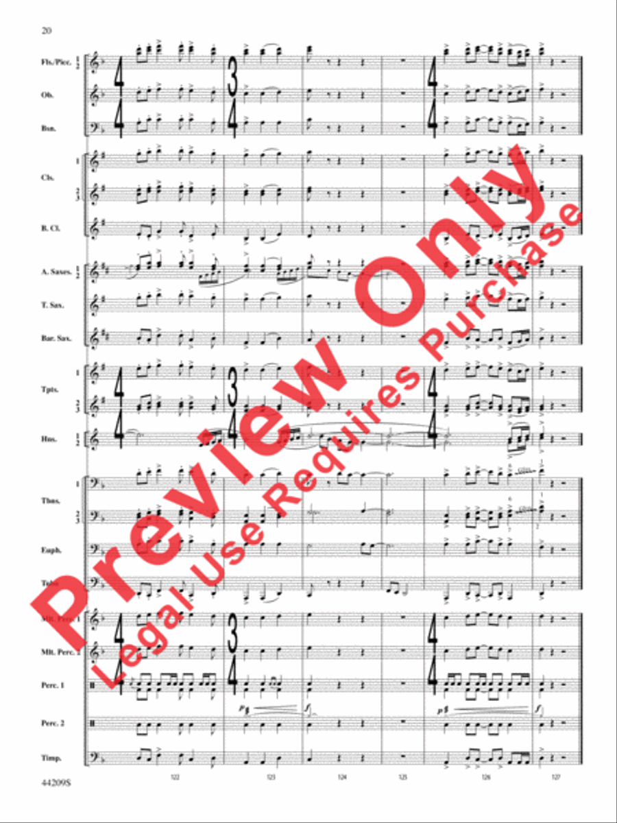 Gaudete Gaudete Concert Band scores gallery preview page 21