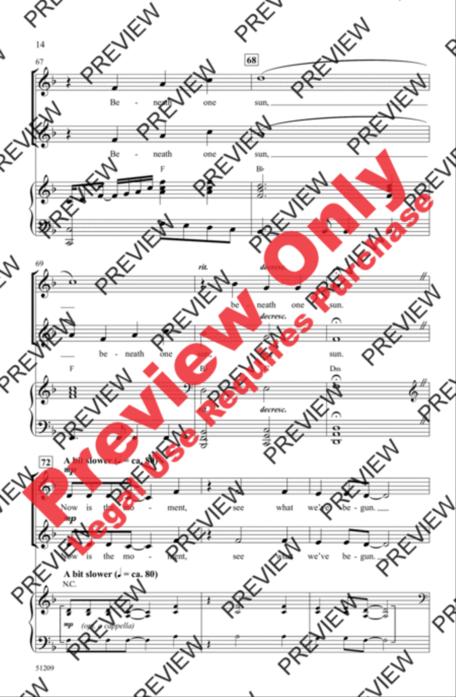Beneath One Sun 2-Part scores gallery preview page 14