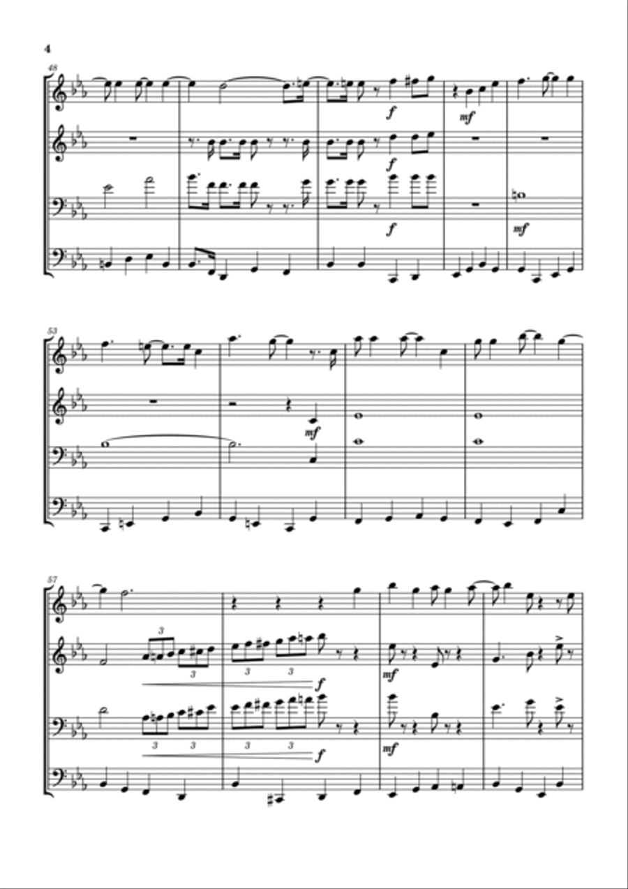 A Hand For Mrs. Claus Brass Ensemble scores gallery preview page 5
