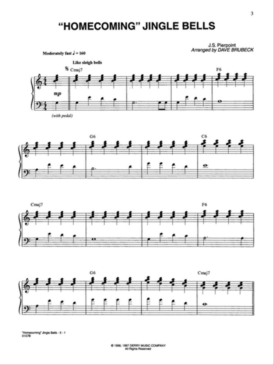 Dave Brubeck -- Selections from A Dave Brubeck Christmas Piano Solo scores gallery preview page 3