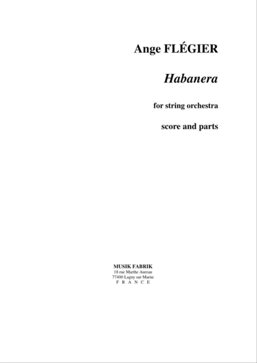 Habanera String Orchestra scores gallery preview page 1