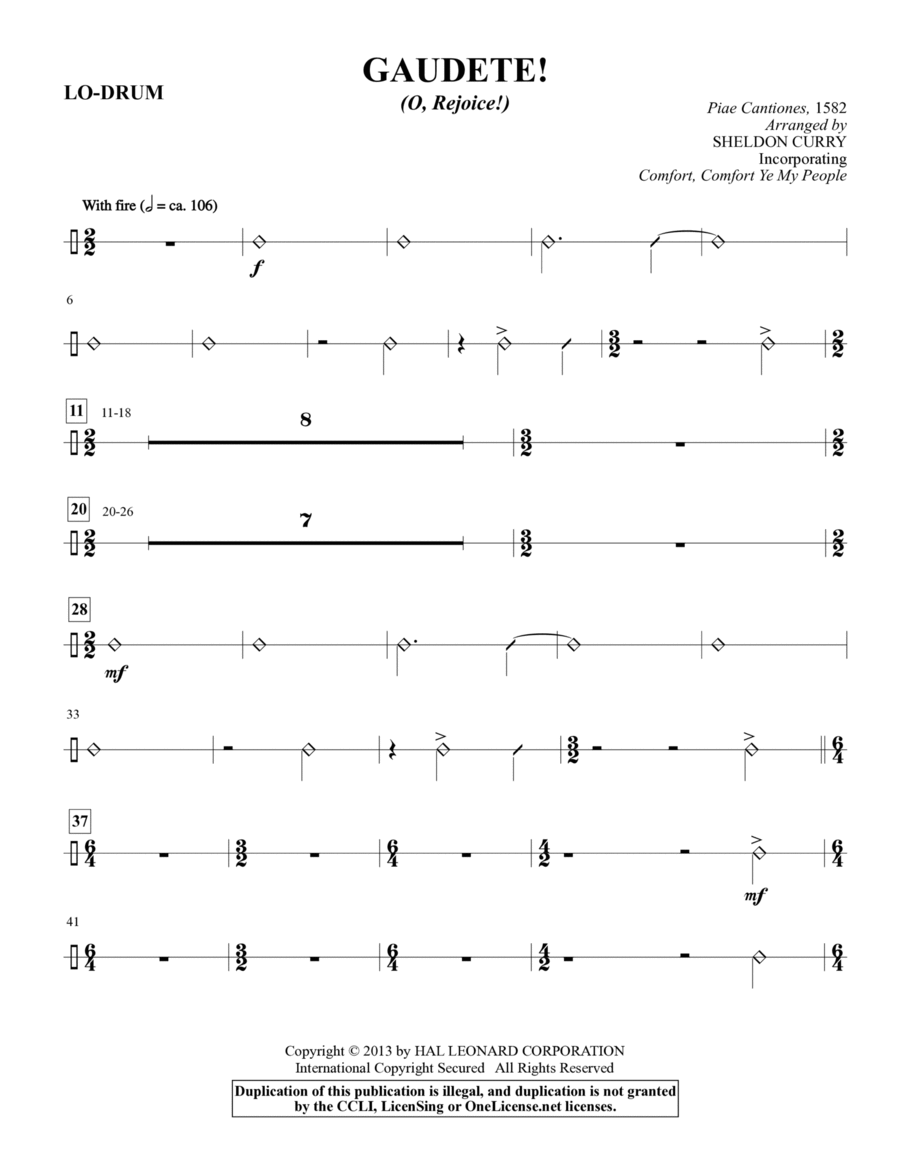 Gaudete! (O, Rejoice!) - Percussion 6 Choir scores gallery preview page 1