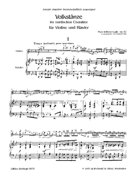 Volkstaenze Op. 62 Violin Solo - Sheet Music