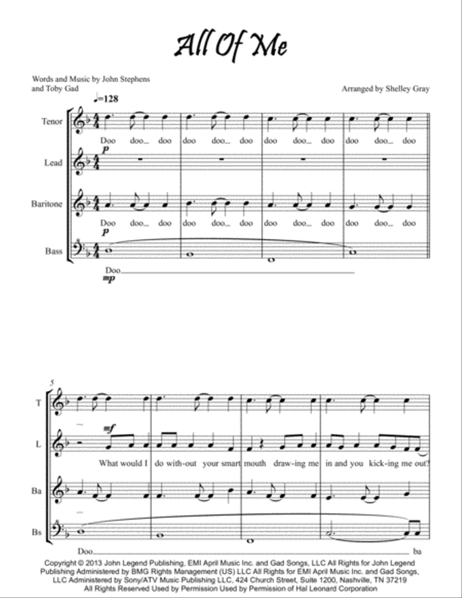 All Of Me SA scores gallery preview page 1