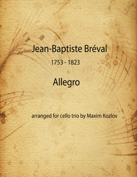 J.B.Breval Allegro for Cello Trio