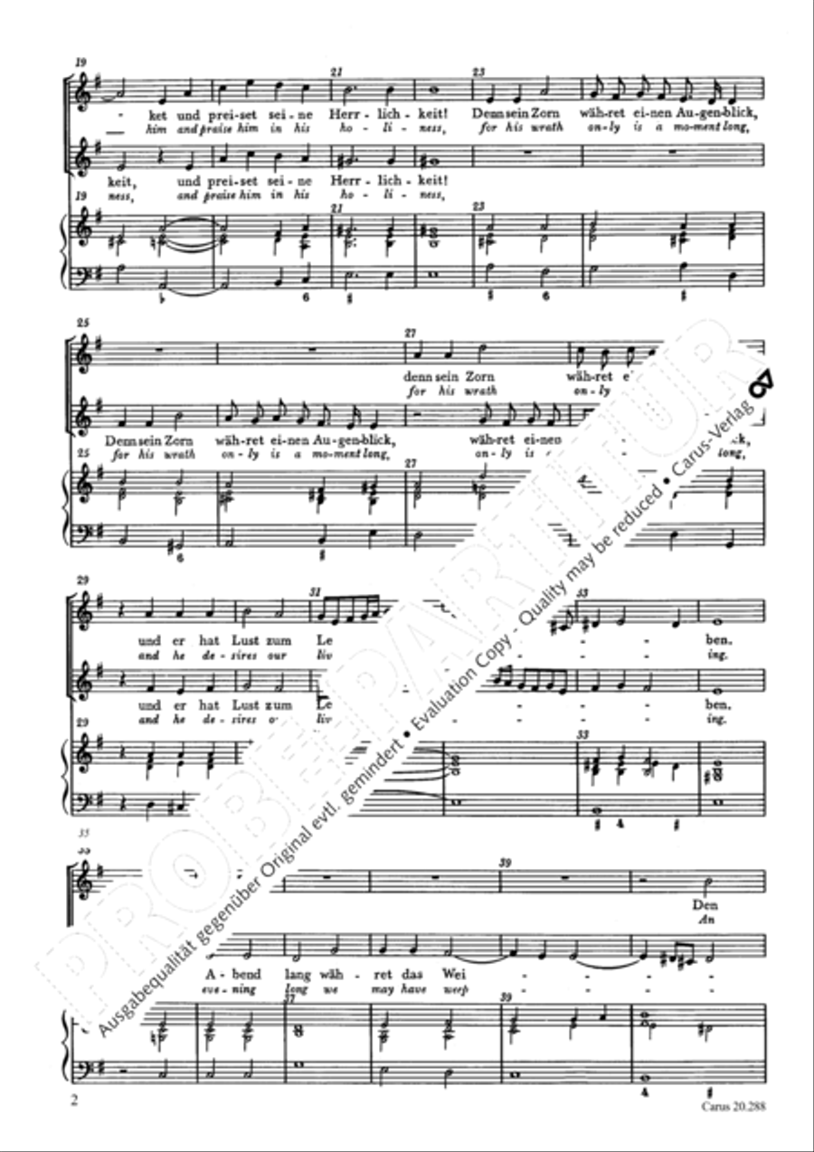 O holy ones, sing praise to the lord god (Ihr Heiligen, lobsinget) SA scores gallery preview page 3