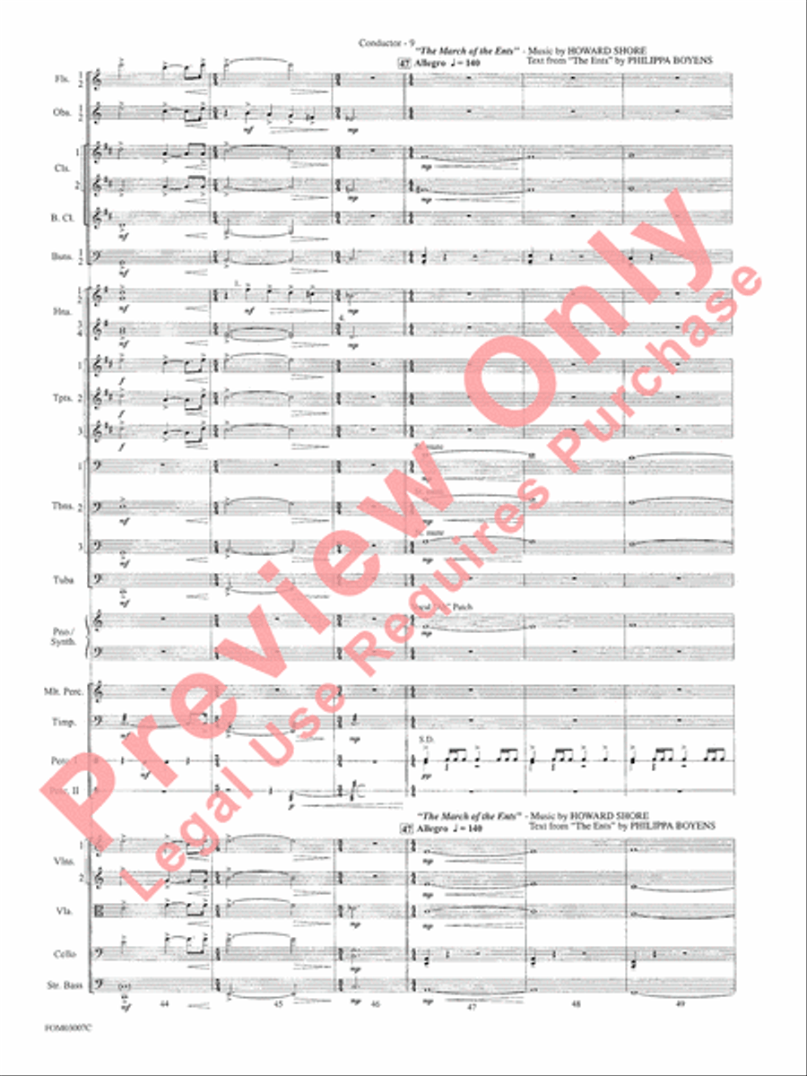 The Lord of the Rings: The Two Towers, Symphonic Suite from Full Orchestra scores gallery preview page 11