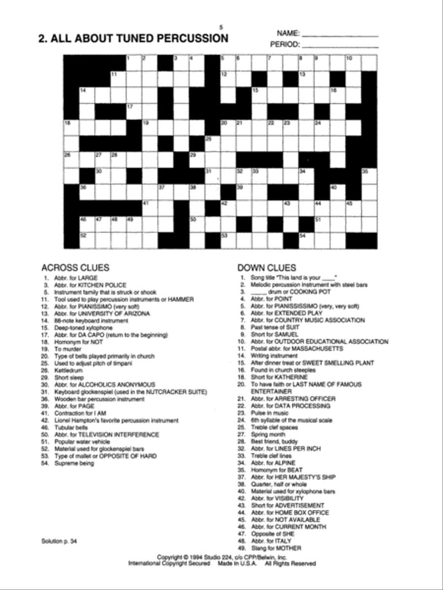 All About . . . Crosswords, Volume 2 Games & Toys scores gallery preview page 3