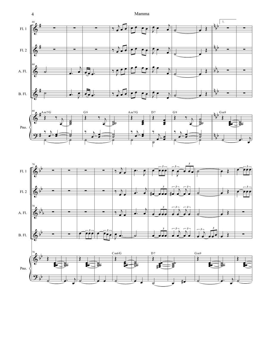 Mama (mamma) Woodwind Ensemble scores gallery preview page 4