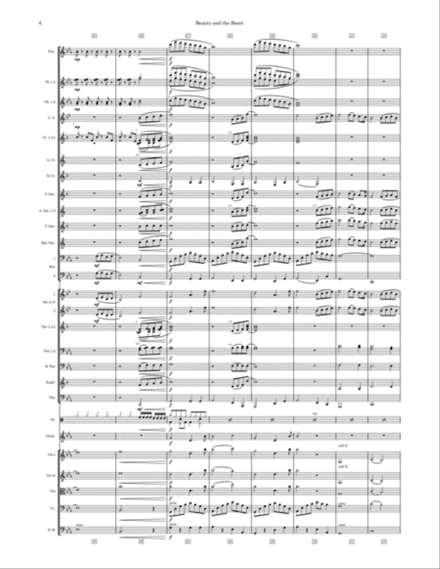 Beauty And The Beast Beauty And The Beast Full Orchestra scores gallery preview page 4