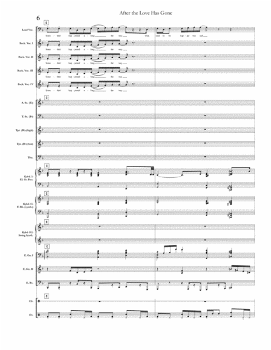After The Love Has Gone Small Ensemble scores gallery preview page 6