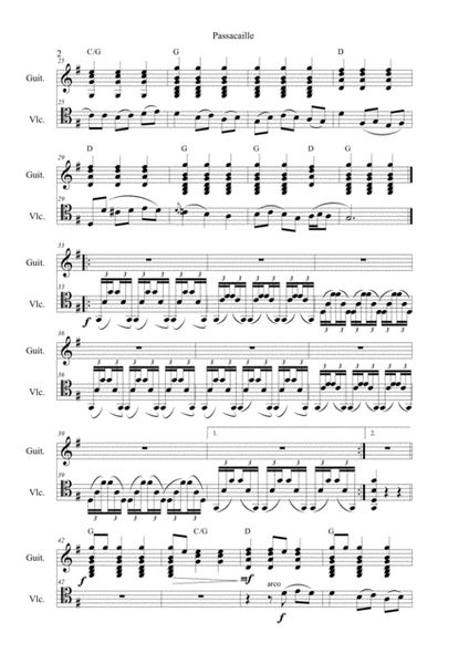 Boccherini : Passacaille extraite du quintette opus 30 pour violoncelle et guitare image number null