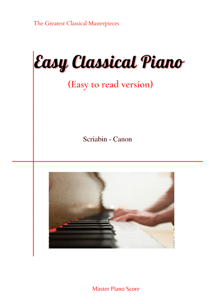 Scriabin - Canon(Easy Piano Version) image number null