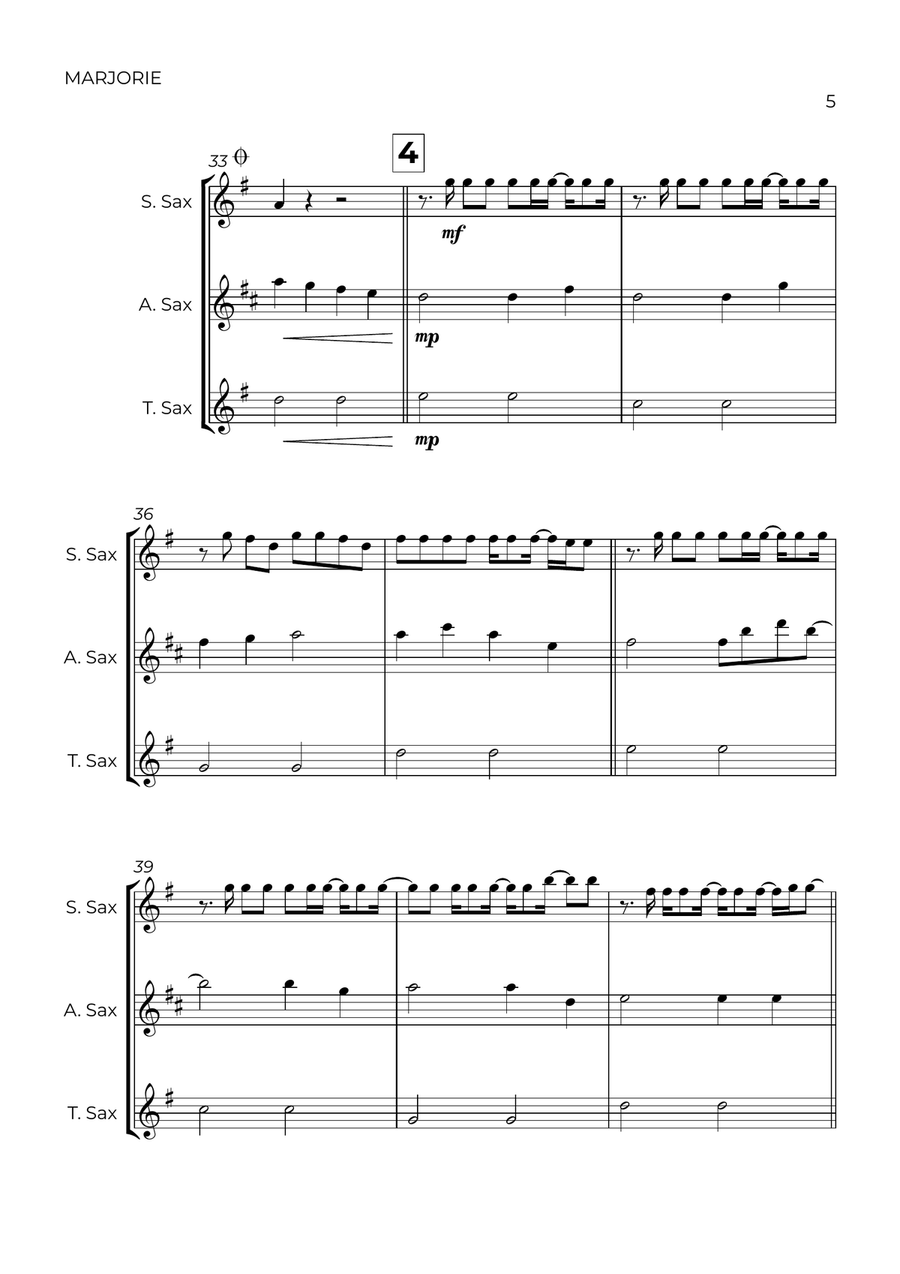 Marjorie Marjorie Woodwind Trio scores gallery preview page 5