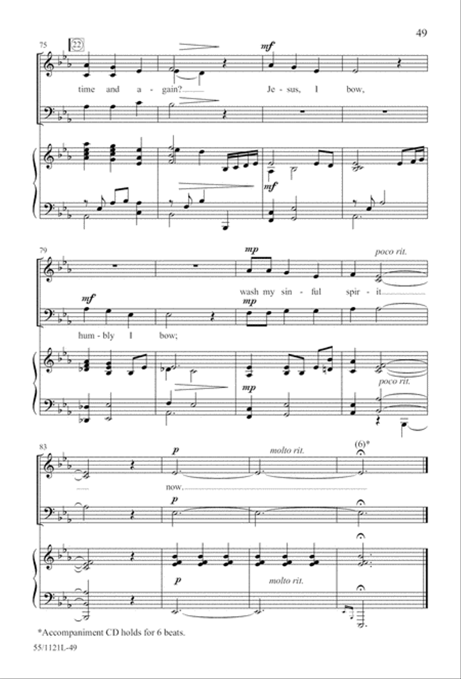Touched by the Christ Touched by the Christ 3-Part scores gallery preview page 50