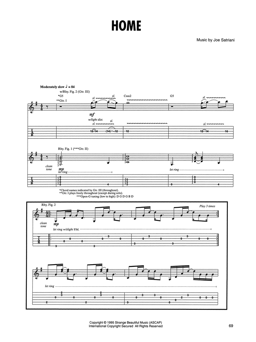 Home Acoustic Guitar scores gallery preview page 1