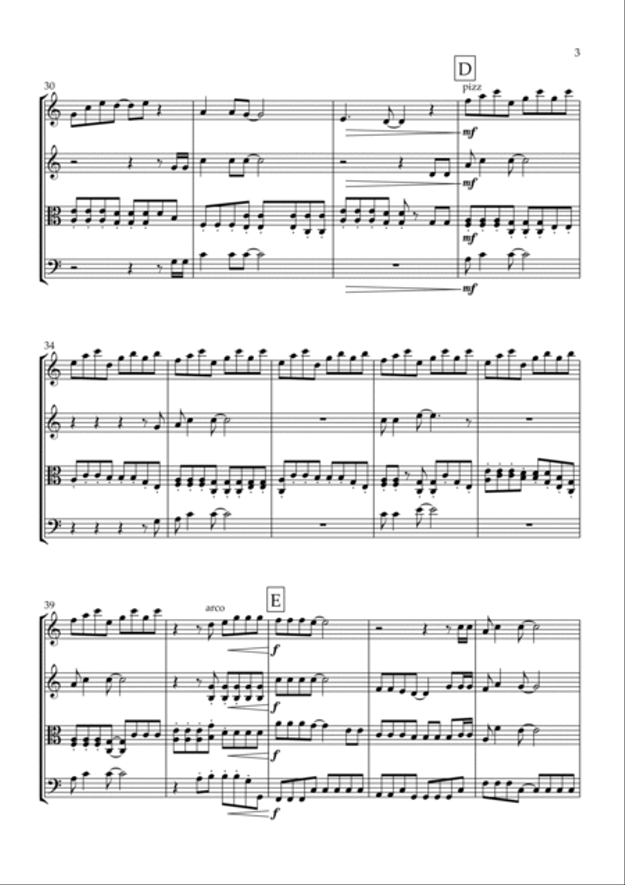 Learning To Fly String Quartet scores gallery preview page 3