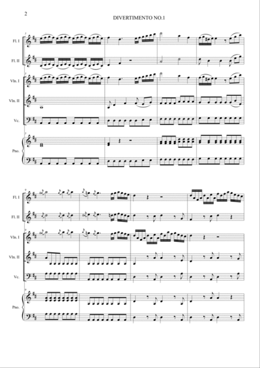 Divertimento K. 136 Divertimento K. 136 Orchestra scores gallery preview page 2