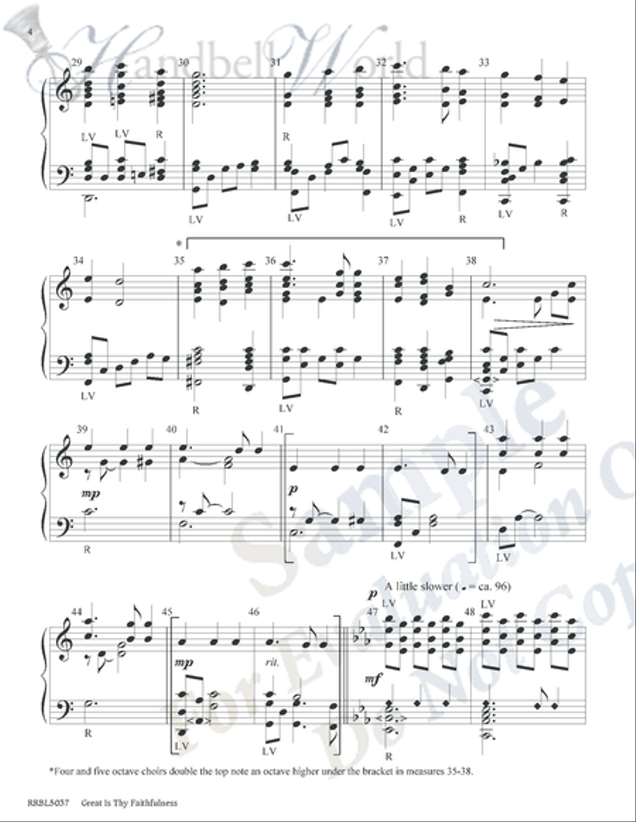 Great Is Thy Faithfulness 5-Octaves scores gallery preview page 4