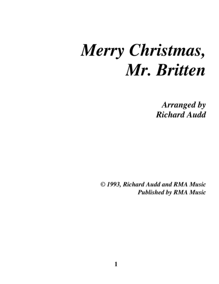 Merry Christmas, Mr. Britten image number null