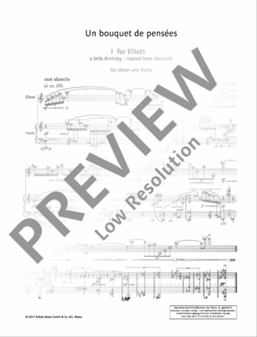Un bouquet de pensées English Horn scores gallery preview page 7