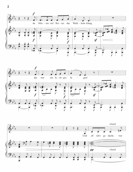 SCHUMANN: Im Walde, Op. 39 no. 11 (transposed to E-flat major)