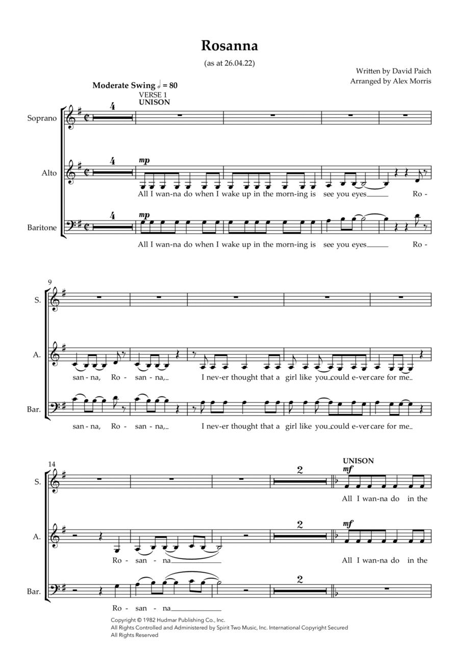 Rosanna 3-Part scores gallery preview page 1