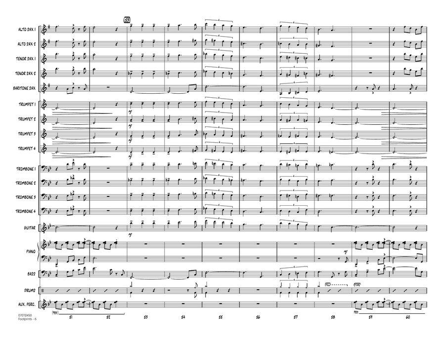 Footprints - Conductor Score (Full Score) Jazz Ensemble scores gallery preview page 6