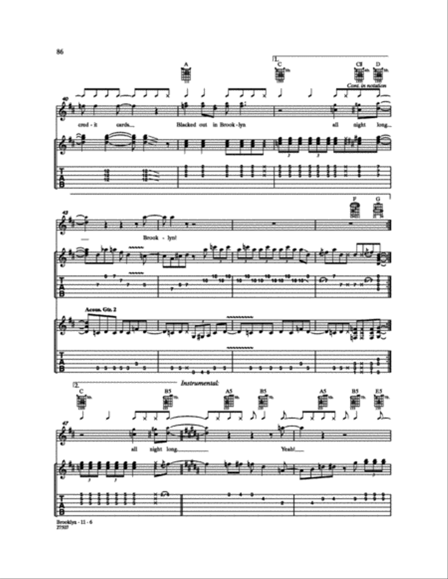 Brooklyn Electric Guitar scores gallery preview page 6