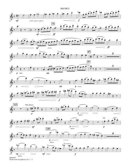Finale from Symphony No. 1 - Flute 2